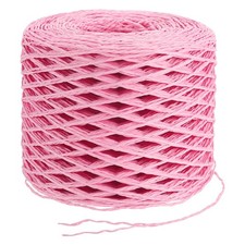 Raffia Ribbon 219 Yard Paper Twine String for Festival Gifts Wrapping Pink