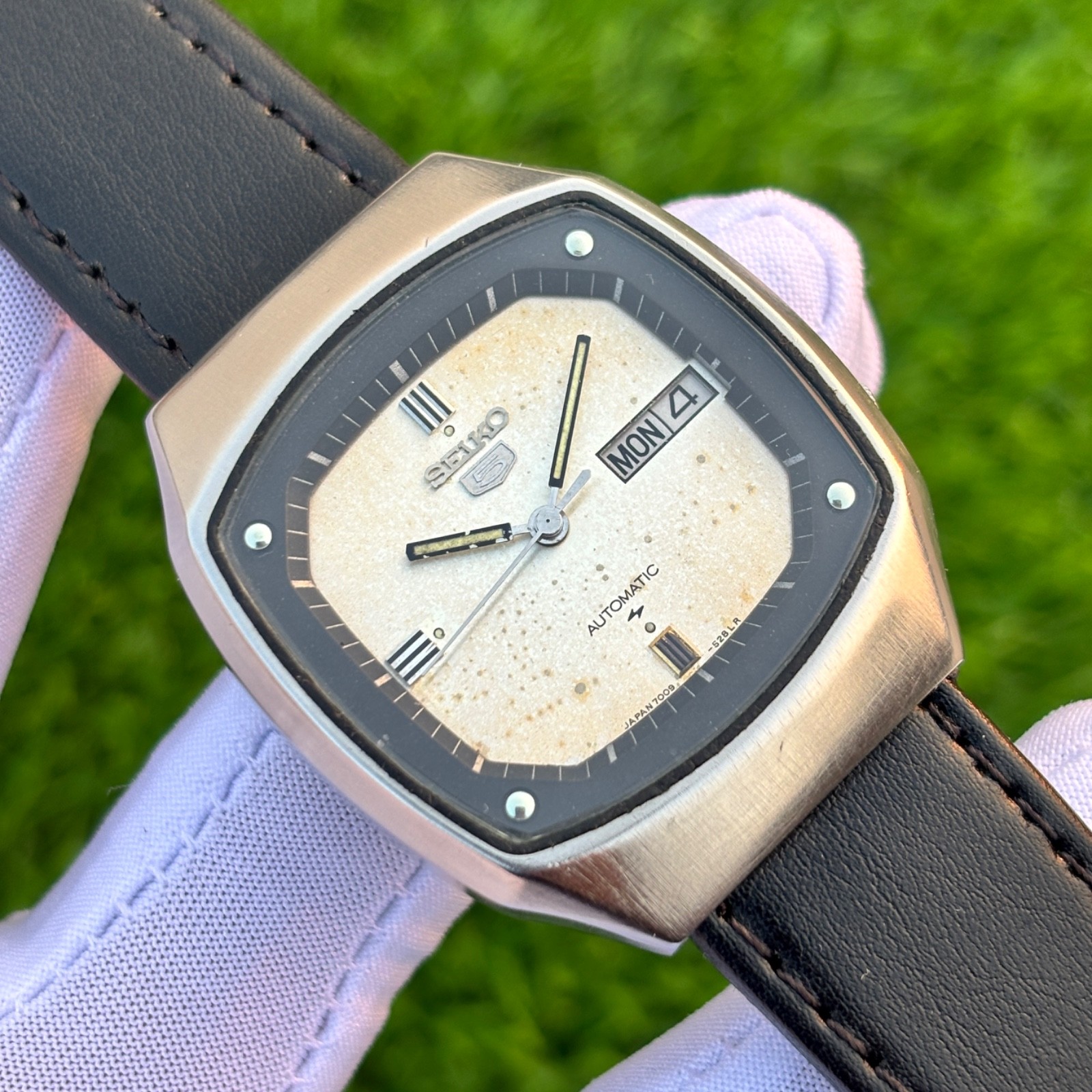 5 Seiko Watch Japan Vintage Men’s Made Shape 7009-5190 Automatic Retro TV - vintagewatches.pk