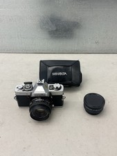 Minolta XG-9 35mm SLR Film Camera w/ MD Rokkor-X 45mm f2 Lens Bundle Case