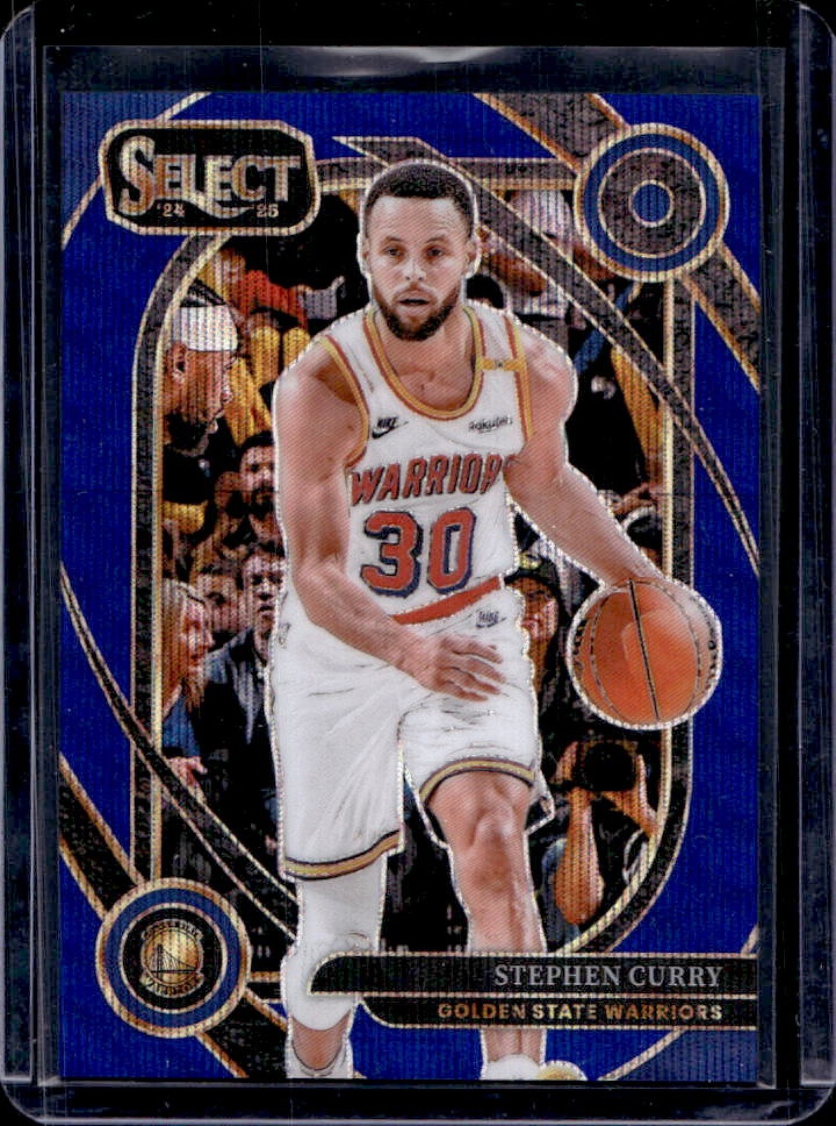 2024-25 Panini Select Stephen Curry Courtside Blue Wave Prizm #/75 Warriors