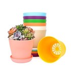 New Listing4.7 Inch Plant Pots Indoor Outdoor, 8 Pack Colorful Plant Flower Pots with 4.7"