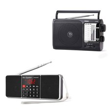 PRUNUS J-288 Small Portable AM FM Bluetooth Radio, J-05 Black