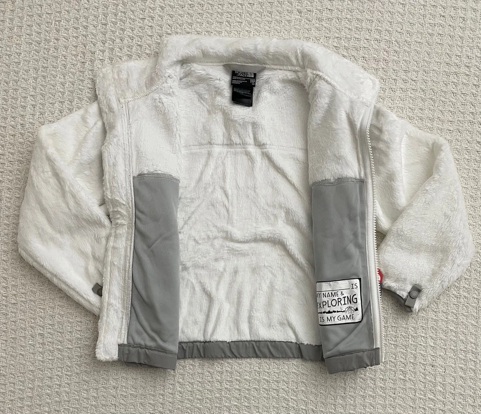 Куртка на молнии The North Face Girl Glacier Thermal из флиса - белая - XXS 5 - Изображение 2 из 4