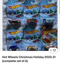 2020 Hot Wheels Christmas Holiday Series Set Of 6 Cars New Years 2021 Complete