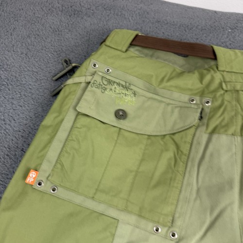 Pantalones de nieve Grenade Fatigue Project para hombre XXL verdes holgados carga snowboard - Imagen 13 de 16