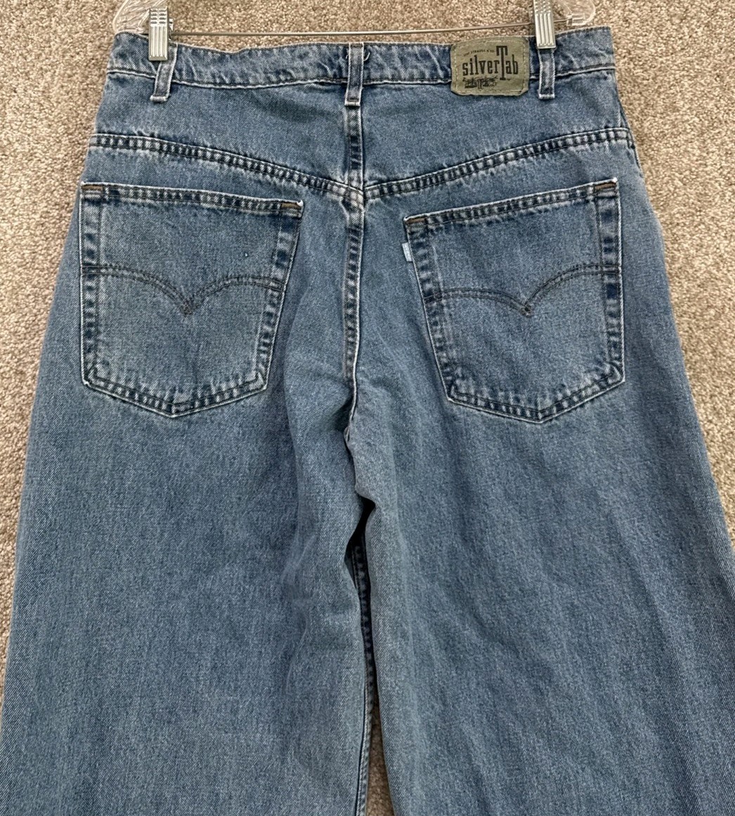Vintage 90s Levi's Silvertab Massive Big Bang Wide Baggy Jeans Jnco 34x34 Skater