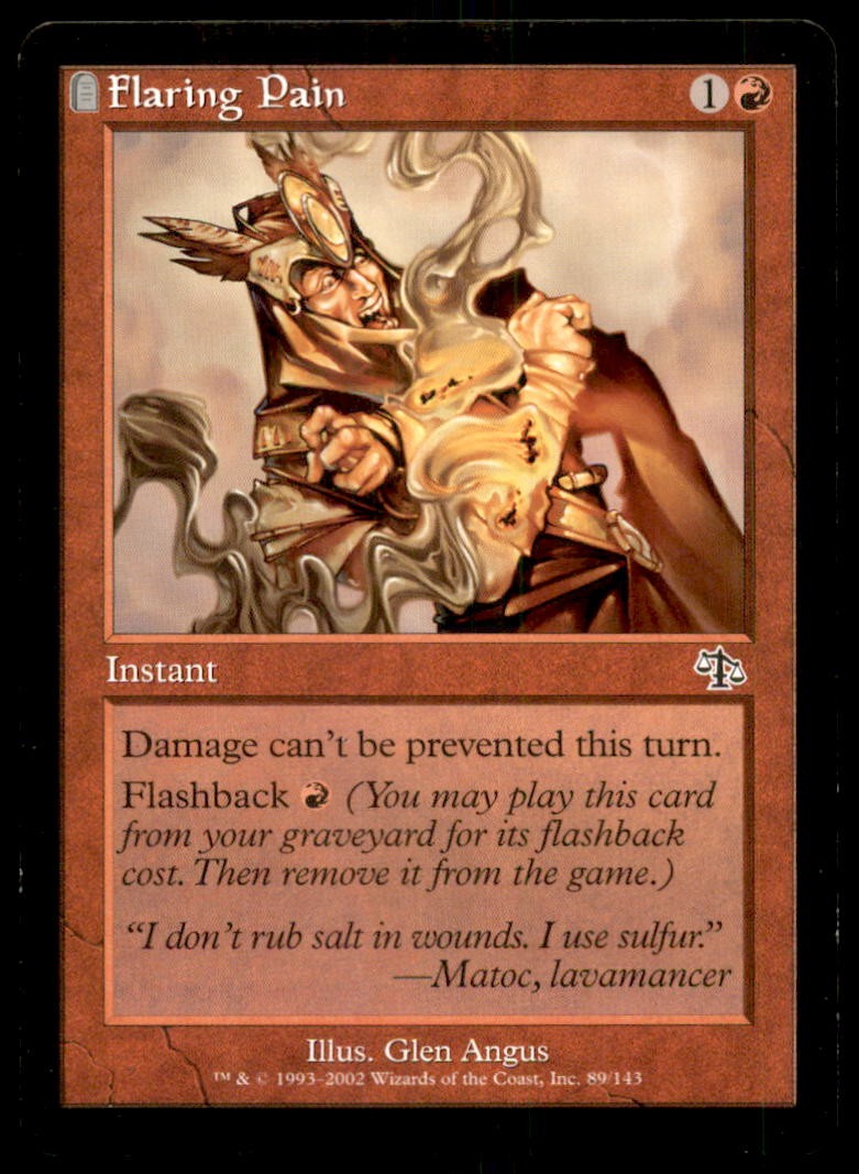MTG Flaring Pain LP Light Play Judgment [3800]