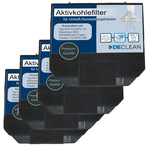 4 Filter Kohlefilter Dunstabzugshaube Kompatibel Mit Aeg Juno 50290661003 EFF72-image