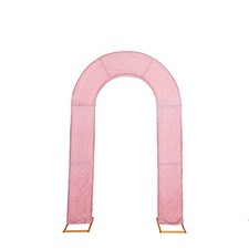 8ft Shimmer Tinsel Fitted Spandex Open Arch Backdrop Stand Cover Party Decor