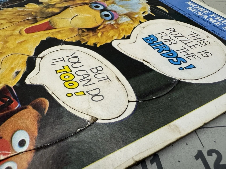 3 - Vintage Whitman Sesame Street Big Bird Muppet Friends Quadro Bandeja Quebra-cabeça 1976 - Imagem 3 de 4