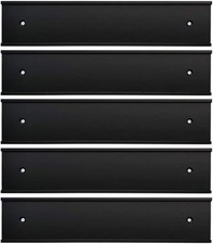 Black 2x10 Name Plate Holder Wall Door Frame with Adhesive and Mounting Holes
