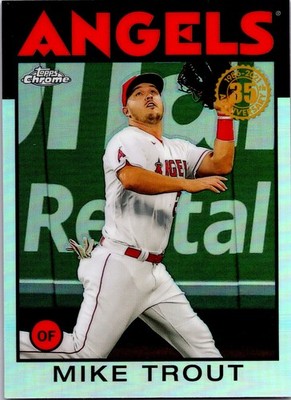 2021 Topps Chrome #86BC-2 Mike Trout 1986 Topps Baseball 35th Anniversary