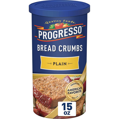 Progresso Plain Bread Crumbs, Cooking Ingredient, Canister, 15 Oz