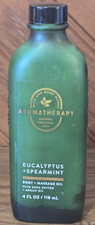 Bath  Body Works EUCALYPTUS SPEARMINT Massage Oil Shea Butter Argan 4oz