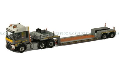 WSI FOR RENAULT TRUCKS T 6X4 LOW LOADER EURO - 2 AXLE FRIDERICI 1:50 Truck