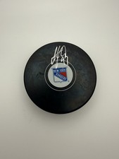 Signed Mika ZIbanejad Autographed NHL New York Rangers Hockey Puck w/COA 