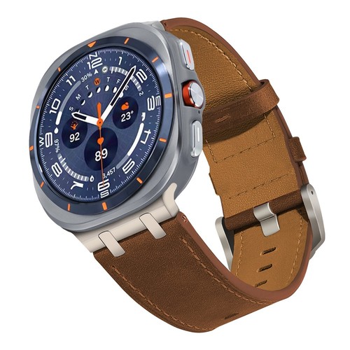 Cowhide Leather Watch Band Strap For Samsung Galaxy Watch8 40/44mm Classic 46mm - Picture 27 of 74