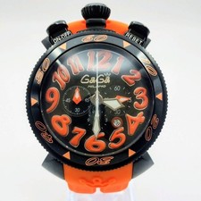 Excellent condition GaGa Milano Manuale 48 Chronograph Wristwatch GaGa Orange