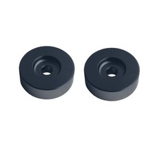DEWHEL Aluminum 45 RPM Adapter Compatible with 7 inch Vinyl Records 2XBlack