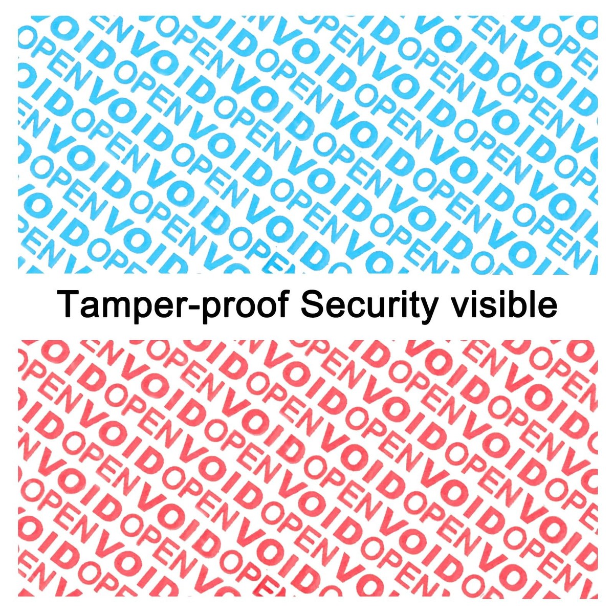 Tamper Evident Security Tape, Red Void Transfer, 1.88