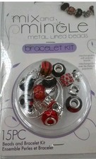 Darice Mix  Mingle Love Bracelet Kit Metal Lined Beads Starter Kit Jewelry