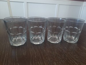 Libbey Crisa Panel Glasses Bar Tumbler 8 oz, 4 Glasses