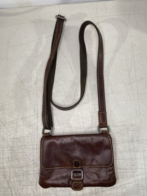 Jack Georges Voyager Wallet On A String Brown Leather Crossbody