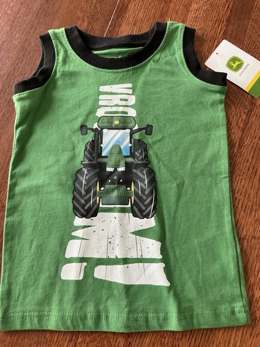 John Deere Sleeveless Tractor Shirt Size 3T New With Tags