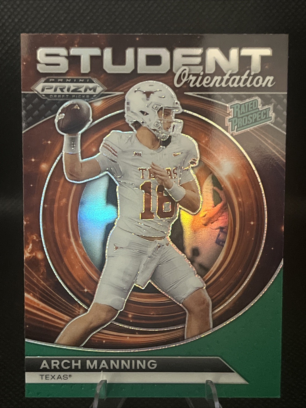 2024 Prizm Draft Picks -Student Orientation Arch Manning #SO-AM Green Prizm (RC)