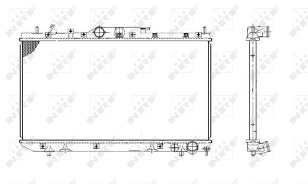 Radiateur moteur NRF 53420 pour système de refroidissement OE 164000G010 en aluminium