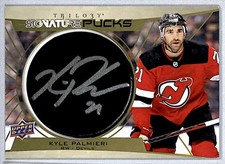 Kyle Palmieri 2020-21 UD Trilogy Signature Pucks Auto #SP-KP New Jersey Devils