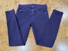 7 For All Mankind Womens Slim Illusion Luxe High Rise Ankle StretchJeans Sz 29
