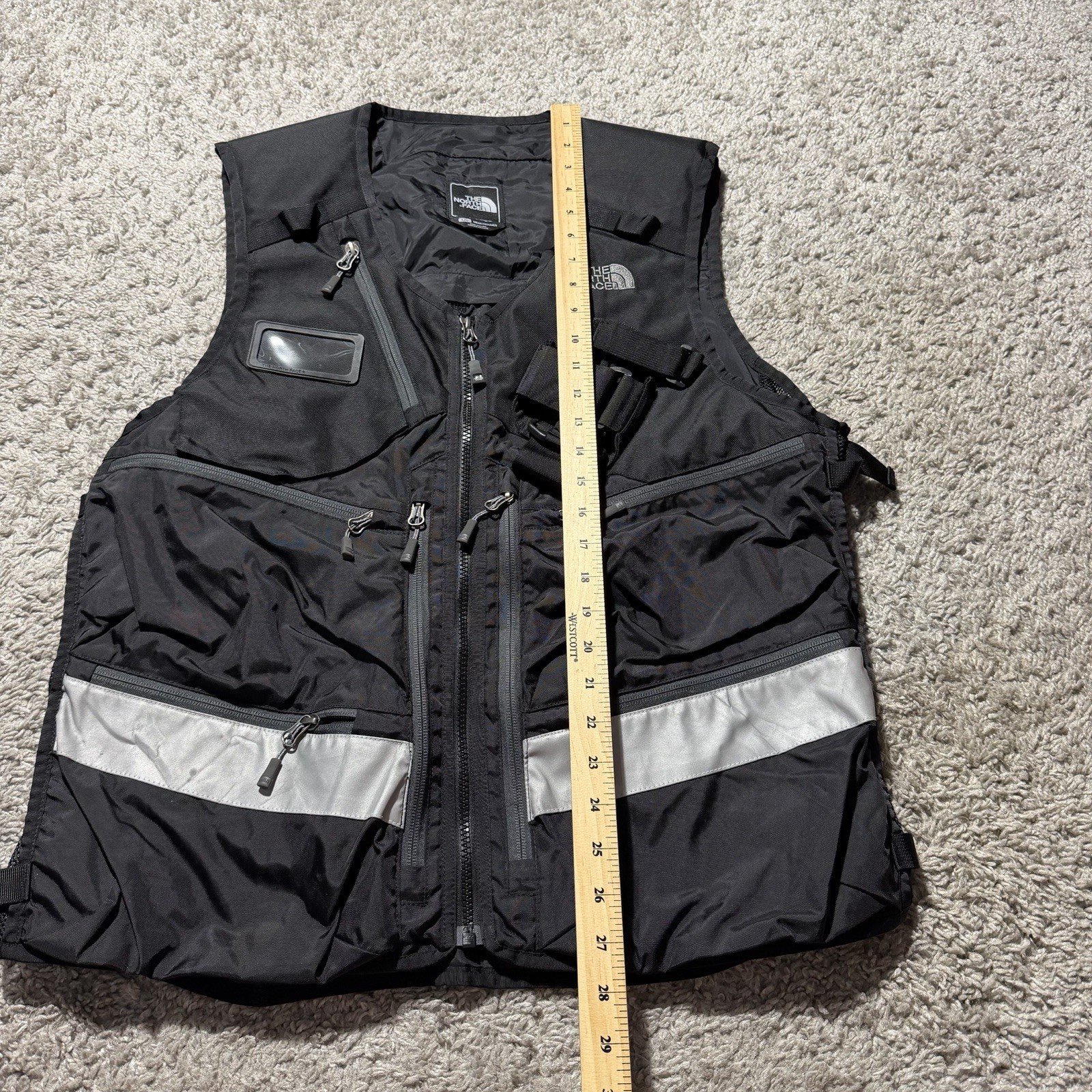 North Face Powder Guide Vest Full Zip Buckles Tech Ski Retro Tactical Large Y2k image 6