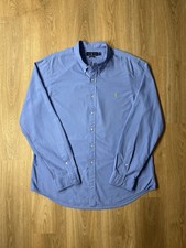 Ralph Lauren Oxford Hemd Button-Down Herren XXL Hellblau Slim Fit Langarm