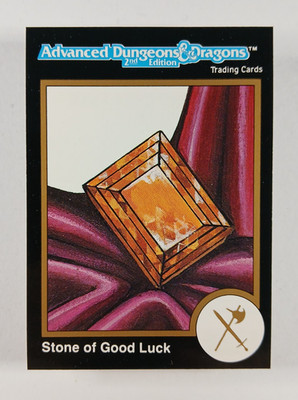 Stone of Good Luck #393 Gold - Dungeons & Dragons card (1991 TSR) D&D Advanced