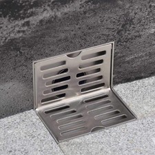 Corner Stainless Steel Side Drain for Wall L-Shaped Drainage, Right Angle Flo...