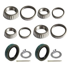 Set of 2 Trailer Axle Bearing Kit w/1.719'' Seals 84 Spind L44649 L68149