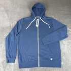 Marine Layer Afternoon Full Zip Hoodie Mens Large Faded Navy Blue $98 USA NWT