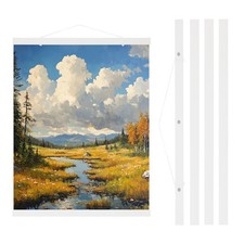 2 Set Magnetic Poster Hanger Frame, 20 Inch Wooden Magnet Frames, White