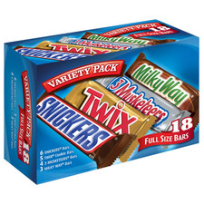 SNICKERS, TWIX, 3 MUSKETEERS & MILKY WAY Full Size Christmas Candy Chocolate Bar
