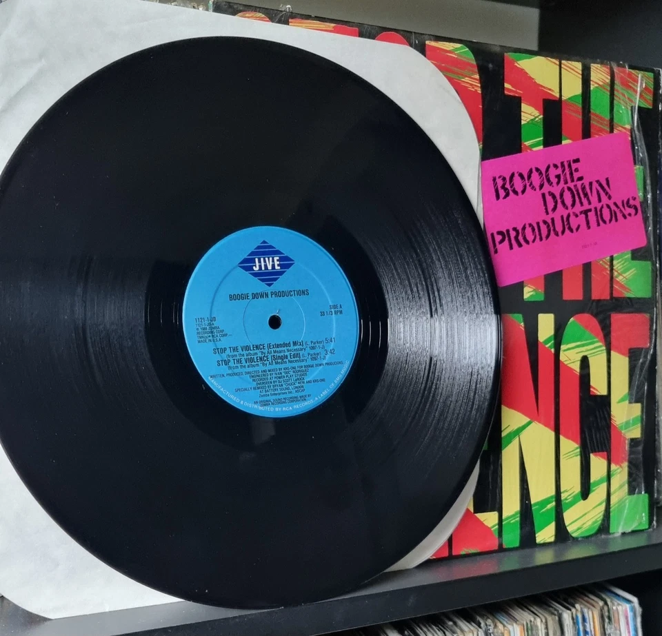 Boogie Down Productions, KRS-One – Stop The Violence (Jive) 1988 Import 12" - Image 2 of 3