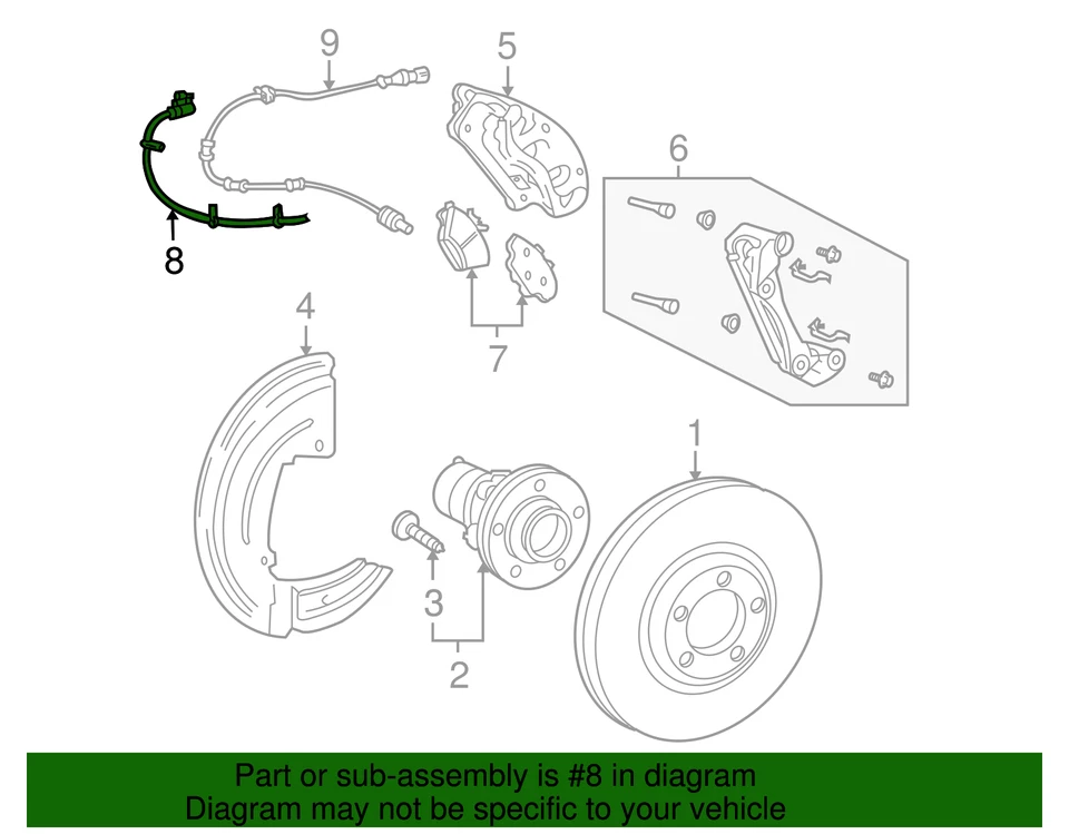Manguera de freno original Ford 6F9Z-2078-B Foto 2 de 2