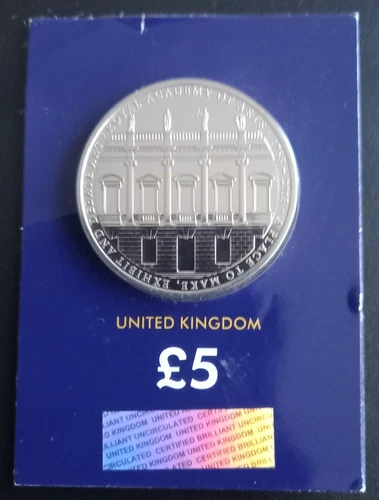 2018  Royal Academy of Arts 250th Anniversary Five Pound Coin Uncirculated
