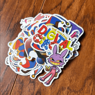 Amazing Digital Circus Laptop Stickers - 3 Pack Laminated Decals For Laptops & Devices