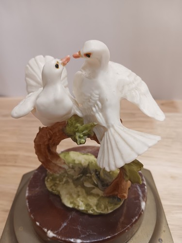 Giuseppe Armani? Figur Zwei Tauben auf einem Ast Vintage - Bild 2 von 6
