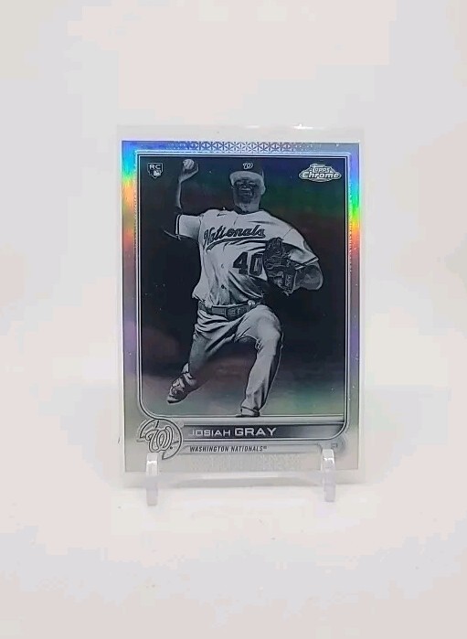 Josiah Gray RC 2022 Topps Chrome Negative Refractor #160 Nationals Rookie Card