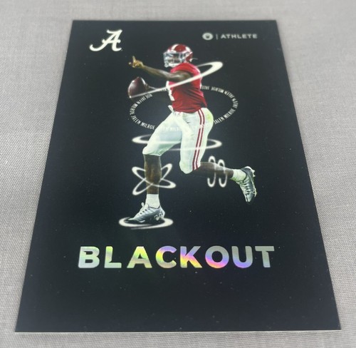 Tarjeta de fútbol americano Jalen Milroe 2023 Alabama Crimson Tide BLACKOUT de ONIT ~ con licencia - Imagen 4 de 4