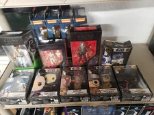 STAR WARS BLACK SERIES FIGURES and pop! Pins LOT OF 9 NEW super deal!