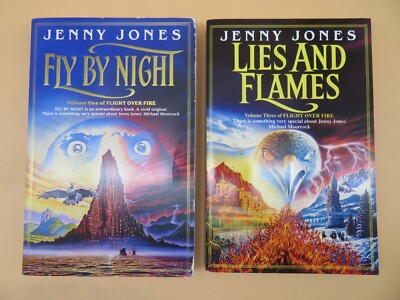 Jenny Jones 2 Book Set Fly By Night Lies Flames Paperback 1st Edition 1990