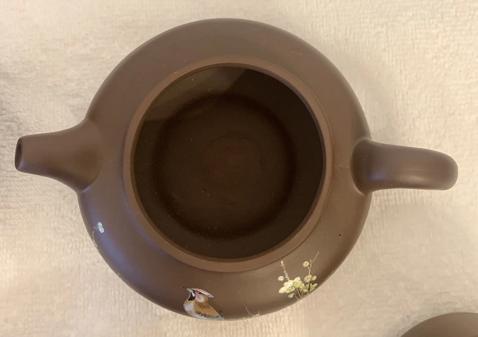 Juego de tazas de tetera de arcilla morada Zisha pintada a mano china Teteras Kungfu Pot Foto 4 de 4